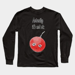 Google Home is not ok - Pink on black Long Sleeve T-Shirt